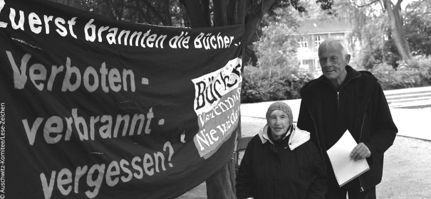 Esther Bejarano und Rolf-Becker © Auschwitz-Komitee/Lese-Zeichen